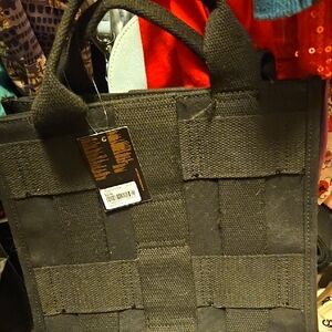NWT Forever 21 Small Black Woven Tote Bag